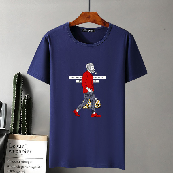 Tricou elastic pentru barbati model larg din lycra si bumbac