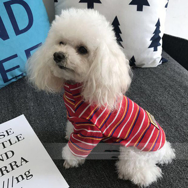 Îmbrăcăminte casual pentru fiecare câine în două culori cu dungi
