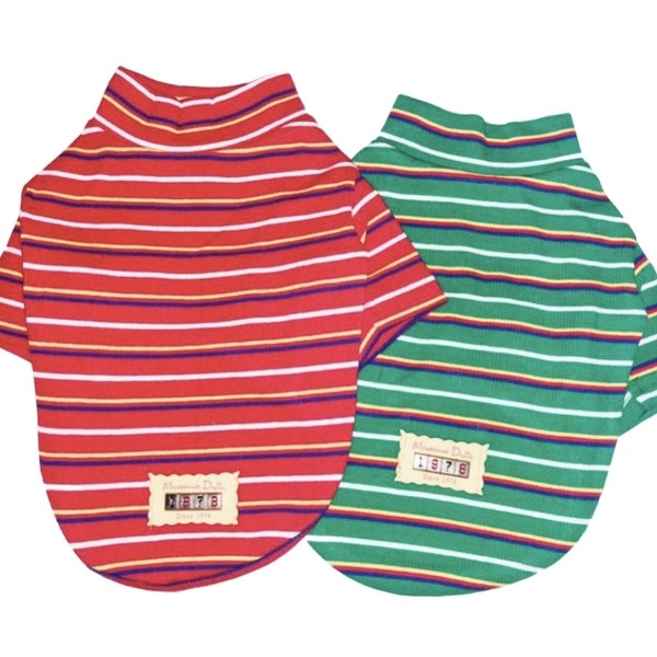 Îmbrăcăminte casual pentru fiecare câine în două culori cu dungi