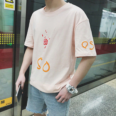 Stílusos férfi póló rövid ujjal és egyszerű felirattal - sok modell