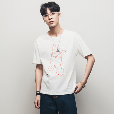 Stílusos férfi póló rövid ujjal és egyszerű felirattal - sok modell