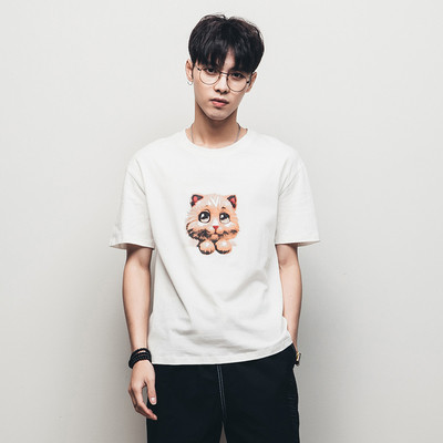 Stílusos férfi póló rövid ujjal és egyszerű felirattal - sok modell