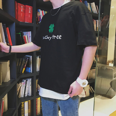 Stílusos férfi póló rövid ujjal és egyszerű felirattal - sok modell