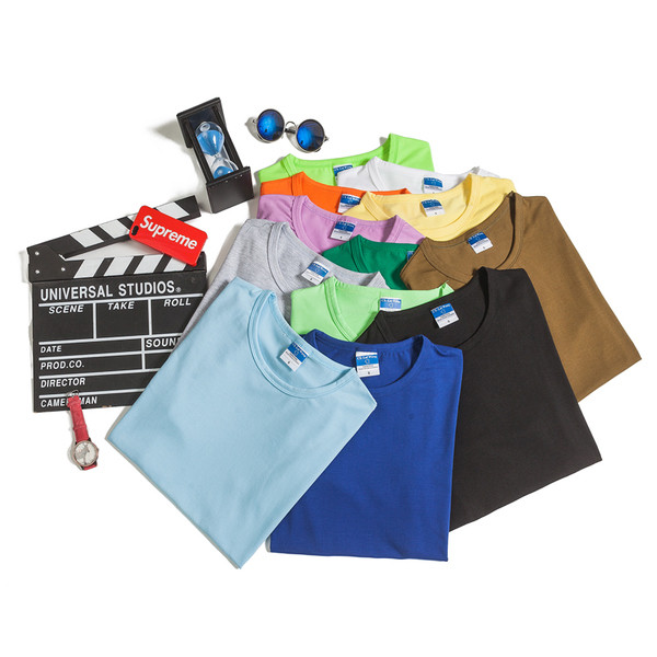 Tricou casual barbatesc simplu cu guler in forma de O - culori diferite