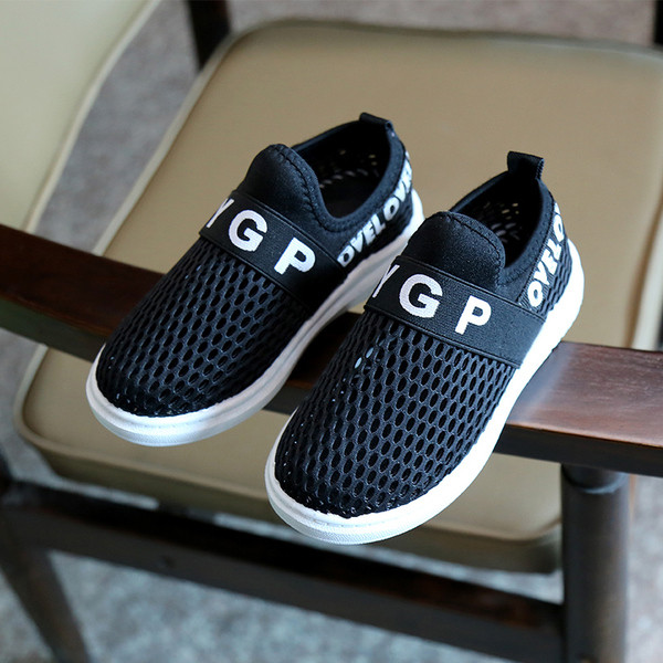 Adidași sport unisex respirabili pentru copii cu inscripție în trei culori