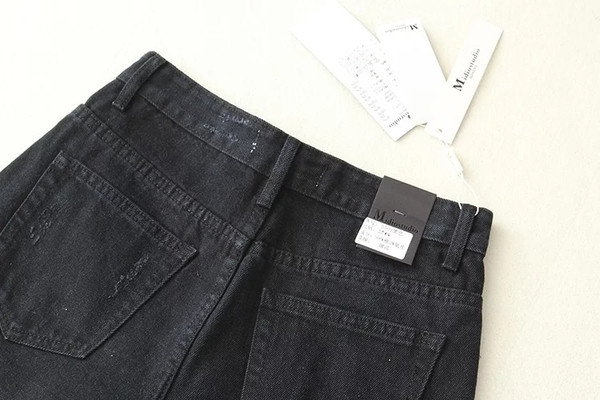 Pantaloni scurti de dama din denim cu talie inalta in trei culori si rupti