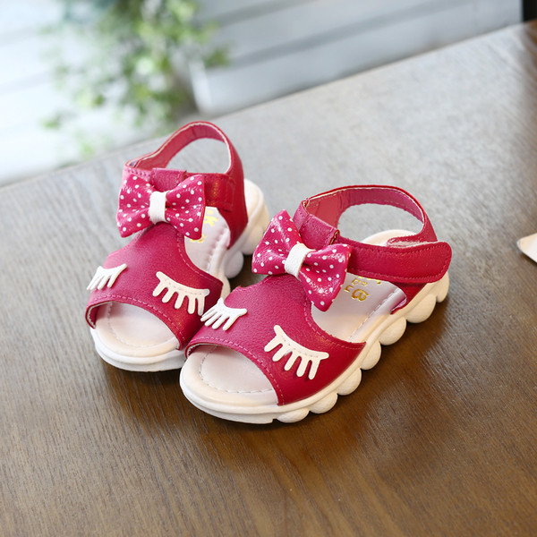 Απαλά παιδικά σανδάλια για κορίτσια με διακοσμητική μίνι κορδέλα σε τρία φρέσκα χρώματα