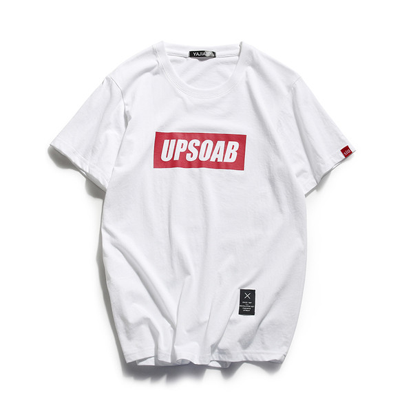 Férfi póló meleg tavaszi és nyári napokra, fekete-fehér színben