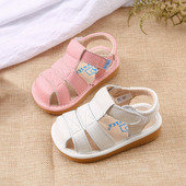 Sandale casual copii pentru fete cu talpa plata in mai multe culori, doua modele