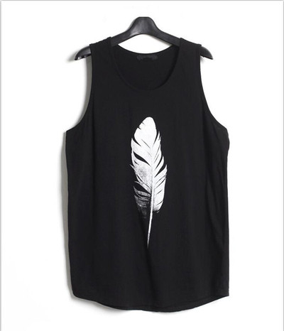 Actual maiou pentru bărbați alb-negru cu imprimeu