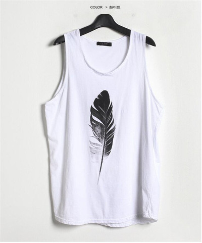 Actual maiou pentru bărbați alb-negru cu imprimeu