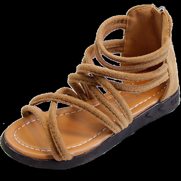 Stílusos gyerekszandál lányoknak pánttal és lapos talppal, három színben