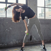 Γυναικεία αθλητική φόρμα από δύο τεμαχίων t-shirt + κολάν σε δύο χρώματα