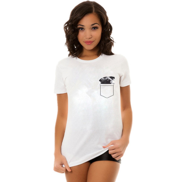 Tricou simplu unisex cu buzunar