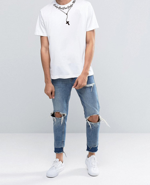 Bluză bărbătească cu imprimeu interesant cu pandantiv imitație