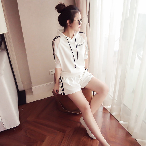 Ежедневен дамски спортен екип от две части в два цвята