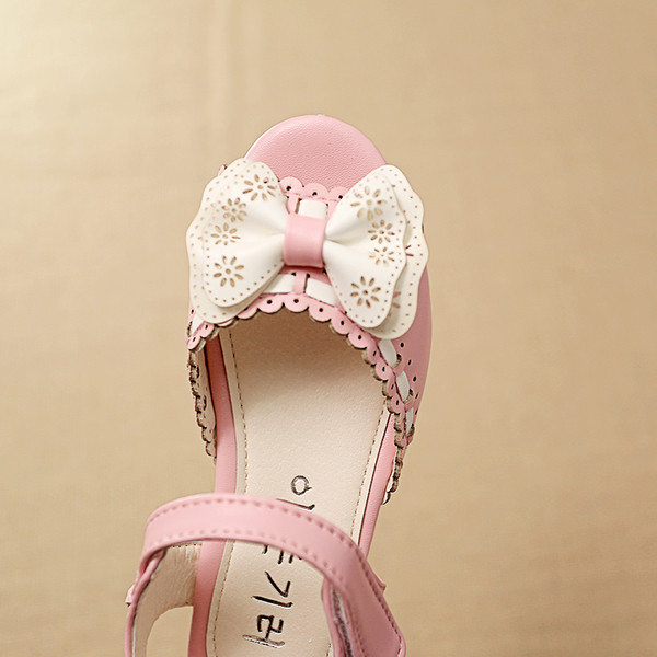 Sandale casual pentru copii pentru fete cu panglica in trei culori