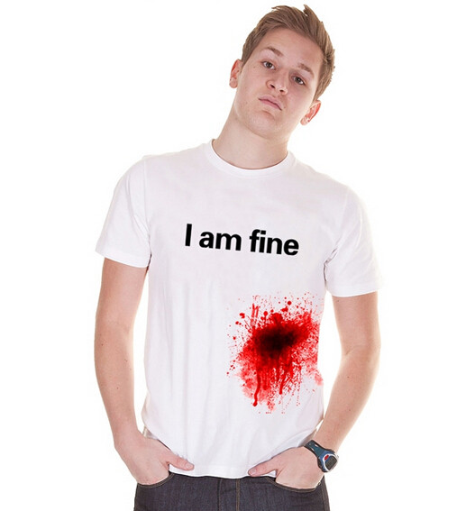 Унисекс тениска с интересен надпис и принт , бял цвят