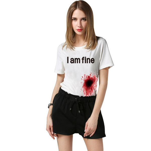 Унисекс тениска с интересен надпис и принт , бял цвят