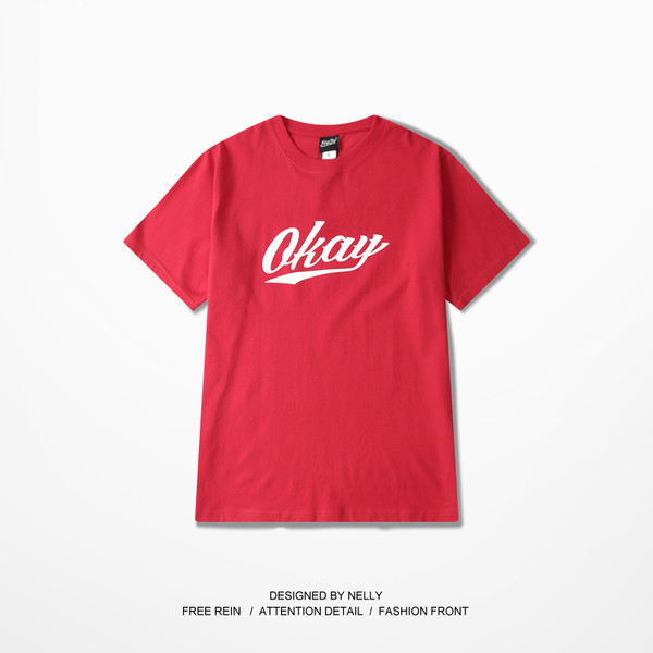 Tricou barbatesc in stil hip-hop, rosu si negru