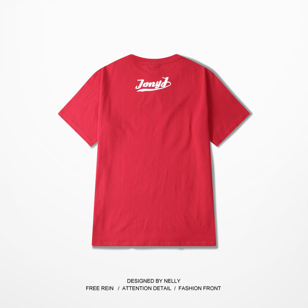 Tricou barbatesc in stil hip-hop, rosu si negru