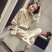 Echipa casual eleganta de femei in doua parti in doua culori