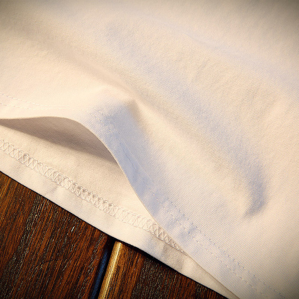 Bluză bărbătească stilată cu mâneci scurte alb-negru + imprimeu