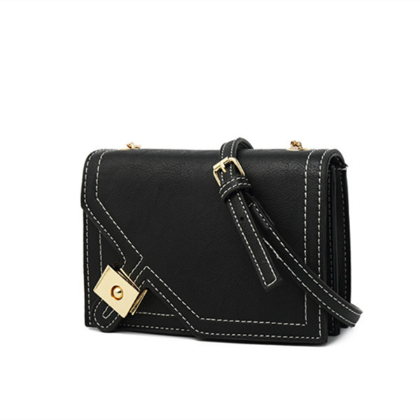 Geanta mica simpla din piele ecologica in trei culori cu un detaliu metalic