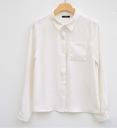 Cămașă de damă cu mânecă lungă în trei culori, cu buzunar decorativ