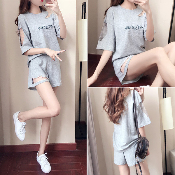 Модерен спортен дамски екип от две части в няколко цвята