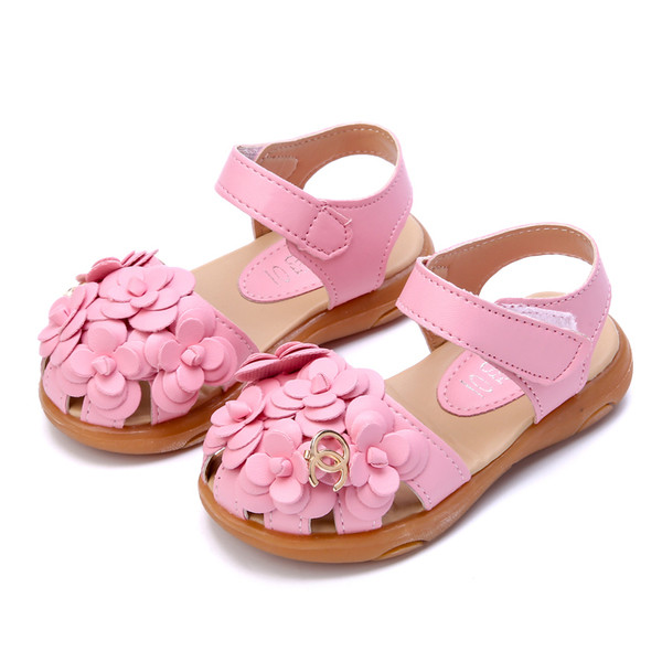 Sandale casual pentru copii delicate cu flori in mai multe culori
