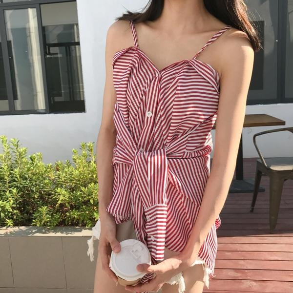 Cămașă modernă de damă cu bretele și mâneci lungi în două culori