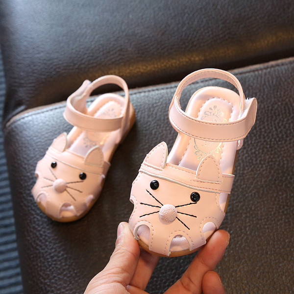 Sandale pentru copii interesante pentru fete cu urechi in trei culori