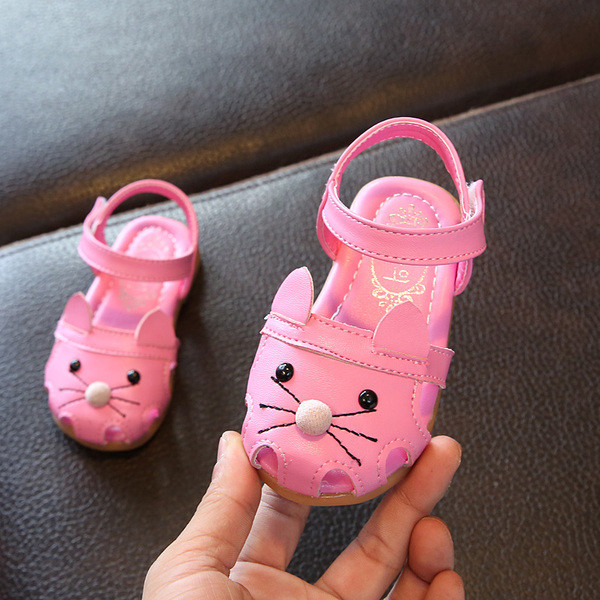 Sandale pentru copii interesante pentru fete cu urechi in trei culori