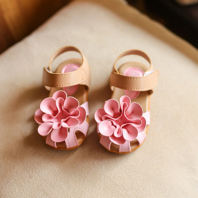 Нежни детски ежедневни сандали за момичета с 3D цвете в три цвята