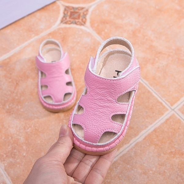 Sandale inchise unisex pentru copii simple, potrivite pentru utilizarea de zi cu zi in trei culori