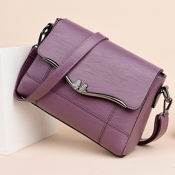 Geantă de mână mică și elegantă, cu curea lungă, în mai multe culori