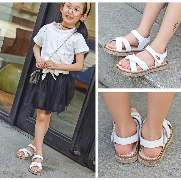 Sandale casual simple pentru copii pentru fete in patru culori