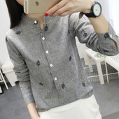 Cămașă elegantă de damă cu mâneci lungi și imprimeu