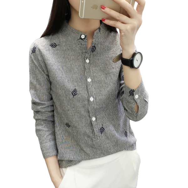 Cămașă elegantă de damă cu mâneci lungi și imprimeu