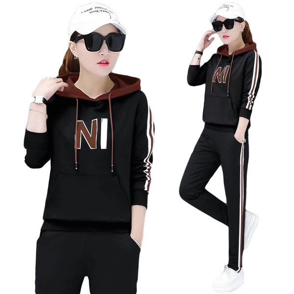 Sport - alkalmi női csapat két részben - hosszú ujjú blúz és sportnadrág több színben