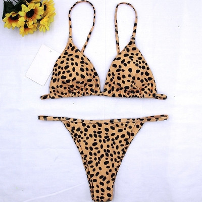 Costum de baie dama cu imprimeu leopard