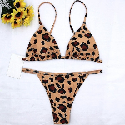 Costum de baie dama cu imprimeu leopard
