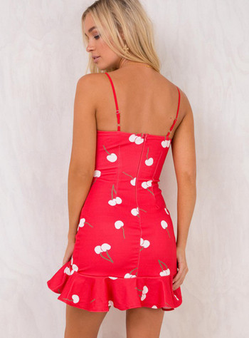 Rochie de vara de dama potrivita pentru utilizarea de zi cu zi in rosu