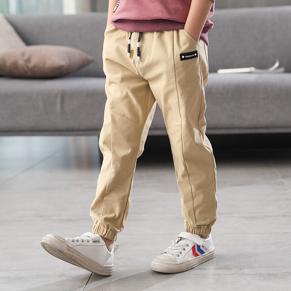 Pantaloni casual copii pentru baieti in trei culori cu talie elastica