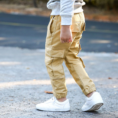 Pantaloni casual copii pentru baieti cu buzunare in diferite culori