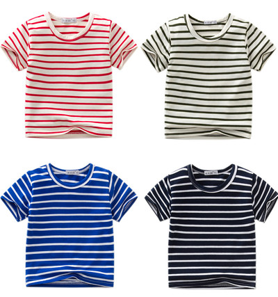 Casual children`s T-shirt unisex stripes in several colors