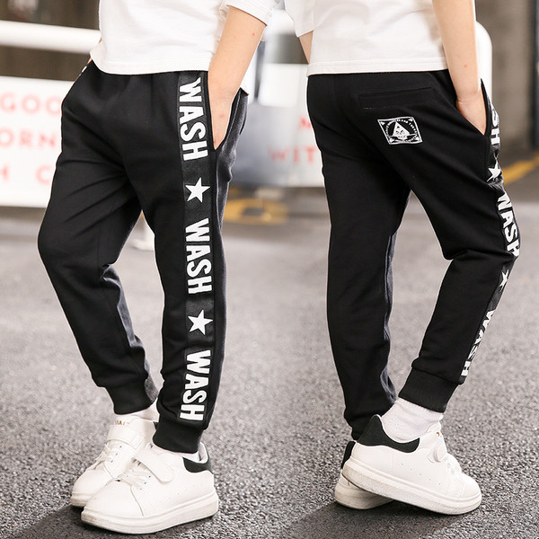 Pantaloni casual pentru copii pentru baieti cu diferite inscriptii laterale