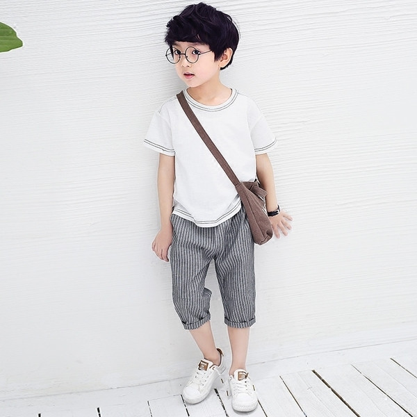 Pantaloni de vara copii pentru baieti cu buzunare