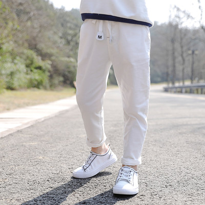 Pantaloni casual copii pentru baieti in culori vii cu buzunare si cravate